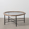 Hoofdtafel Zwart Natuurlijk Kristal Ijzer Rubberwood 76 x 81 x 38 cm