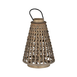 Lykta Grijs Bamboe Kristal 34 x 34 x 49 cm