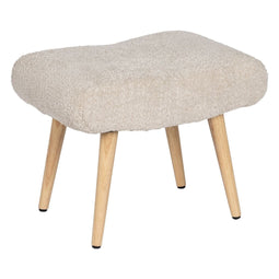 Kruk Beige Natuurlijk Polyester Dennenhout 53 x 38 x 41 cm