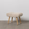 Kruk Beige Natuurlijk Polyester Dennenhout 53 x 38 x 41 cm