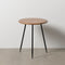 Bijzettafel LAGOM Zwart Beige Ijzer Rubberwood 50 x 50 x 60 cm