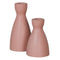 Kaarshouder Roze Keramisch 9,5 x 9,5 x 20 cm