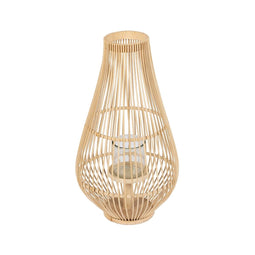 Lykta Natuurlijk Bamboe Kristal 30 x 30 x 55 cm