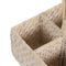 Bestekmand Wit Bamboe Rotan 19 x 19 x 27 cm