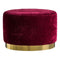 Poef Goud Bordeaux Gouden Roestvrij staal 60 x 40 x 40 cm