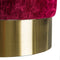 Poef Goud Bordeaux Gouden Roestvrij staal 60 x 40 x 40 cm