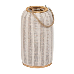 Lykta Beige Natuurlijk Bamboe Kristal 25 x 25 x 45 cm