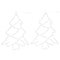 Kerstverlichting kerstboom silhouet 2 st 50 LEDs warm wit