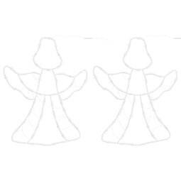 Kerstverlichting engel silhouet 2 st 50 LEDs warm wit