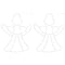 Kerstverlichting engel silhouet 2 st 50 LEDs warm wit