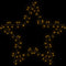 Kerstverlichting ster silhouet 115 LEDs warm wit