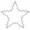 Kerstverlichting ster silhouet 80 LEDs warm wit