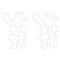 Kerstverlichting silhouet van de kerstman2 st 35 LEDs warm wit