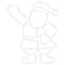 Kerstverlichting silhouet van de kerstman2 st 35 LEDs warm wit