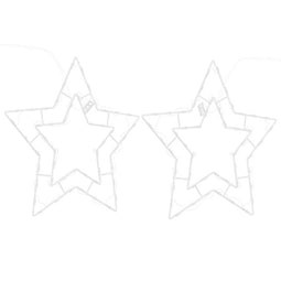 Kerstverlichting ster silhouet 2 st 50 LEDs warm wit
