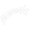 Kerstverlichting vallende ster silhouet 2 st 50 LED's warm wit