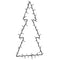 Kerstverlichting kerstboom silhouet 80 LEDs warm wit