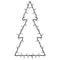Kerstverlichting kerstboom silhouet 80 LEDs warm wit