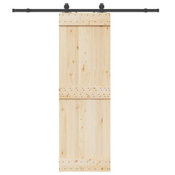 Doos met onderdelen voor schuifdeur 200 cm staal zwart