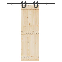 Doos met onderdelen voor schuifdeur 183 cm staal zwart