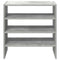 Schoenenrekken 2 st stapelbaar 60x30x30,5 cm betongrijs