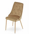 Velvet stoel - set van 2 - bruin - 88x49,5x55,5 cm