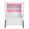 Poppenwagen - hout - roze kap - antislip wielen