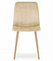 Velvet stoel - 3 stuks - beige - 86x45x55 cm