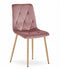 Velvet stoel - 2 stuks - donkergrijs - 86.5x45x54 cm