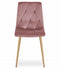 Velvet stoel - 2 stuks - donkergrijs - 86.5x45x54 cm