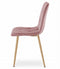 Velvet stoel - 2 stuks - donkergrijs - 86.5x45x54 cm