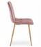 Velvet stoel - 2 stuks - donkergrijs - 86.5x45x54 cm