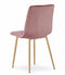 Velvet stoel - 2 stuks - donkergrijs - 86.5x45x54 cm