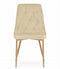 Velvet stoel - set van 3 - lichtbeige - 88x49.5x55.5 cm