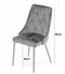 Velvet stoel - set van 3 - lichtbeige - 88x49.5x55.5 cm