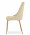 Velvet stoel - set van 3 - lichtbeige - 88x49.5x55.5 cm