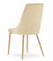 Velvet stoel - set van 3 - lichtbeige - 88x49.5x55.5 cm