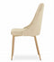 Velvet stoel - set van 2 - lichtbeige - 88x49,5x55,5 cm