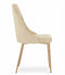 Velvet stoel - set van 2 - lichtbeige - 88x49,5x55,5 cm