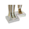 Decoratieve figuren Home ESPRIT Wit Gouden Hars Orientaals Egyptenaar 10 x 9 x 52 cm (2 Stuks)