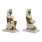 Decoratieve figuren Home ESPRIT Wit Gouden Hars Orientaals Egyptenaar 12,5 x 17 x 25 cm (2 Stuks)