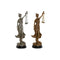 Decoratieve figuren Home ESPRIT Gouden Zilverkleurig Hars 8,5 x 7,5 x 25 cm (2 Stuks)