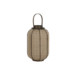 Kaarshouder Home ESPRIT Natuurlijk Jute Bamboe 29,5 x 29,5 x 46 cm