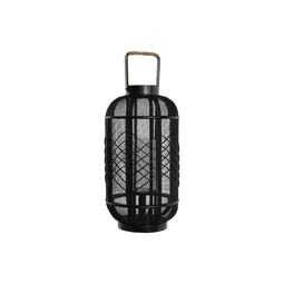 Kaarshouder Home ESPRIT Zwart Metaal 25,5 x 25,5 x 46,5 cm