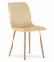 Eetstoelen - 2 stuks - beige - 86x45x55 cm - velours