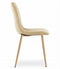 Eetstoelen - 2 stuks - beige - 86x45x55 cm - velours
