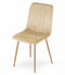 Eetstoelen - 2 stuks - beige - 86x45x55 cm - velours