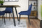 Fluwelen stoel - set van 3 - blauw - tijdloos design