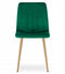 Fluwelen stoel - donkergroen - 86x45x55 cm - metaal poten