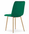Fluwelen stoel - donkergroen - 86x45x55 cm - metaal poten